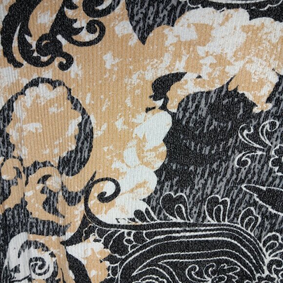 Chico's Cowl Neck Long Sleeve Sweater Print Rayon Blend Paisley - Picture 2 of 8